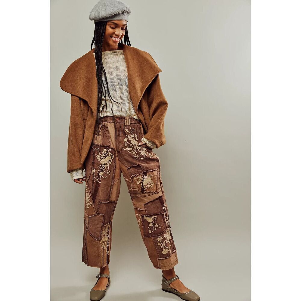 Anthropologie We The Free Mystic Haze Embroidered Pants XL NEW